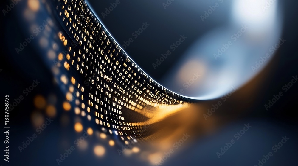 Poster abstract technology lines form the background of a futuristic and intelligent communication network 