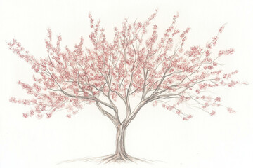 Obraz premium tree with pink flowers