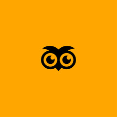 Owl icon logo flat vector design