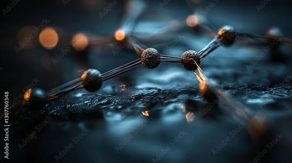 Poster the background of music is represented through big data particle flow visualisation and science info
