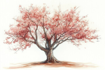 Fototapeta premium tree with pink flowers