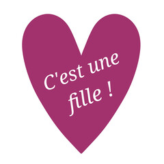 Coeur annonce c est une fille