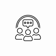 group messaging icon sign vector