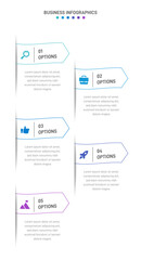 Vertical progress bar featuring 5 arrow-shaped elements, symbolizing the five stages of business strategy and progression. Clean timeline infographic design template. Vector for mobile presentation.