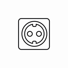 wall plug supply icon sign vector
