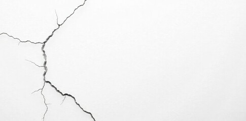 Fototapeta premium Simple white background with a few subtle cracks, simplicity, texture