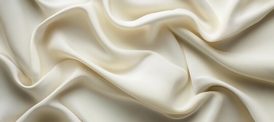 Obraz premium Monochromatic Ivory Satin Background with a Smooth and Elegant Texture, Featuring Minimal Shadows for a Soft Aesthetic Look