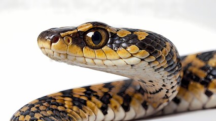 Obraz premium close up of a snake on white