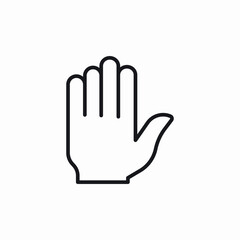 stop palm icon sign vector