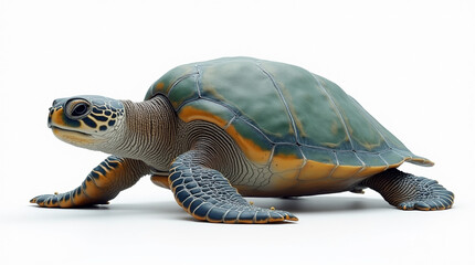 Obraz premium Turtle in Nature, Slow and Steady Tortoise Walk, Wildlife Close-Up of a Tortoise, Baby Tortoise Walking in Nature, Wild and Peaceful Turtle in the Wild