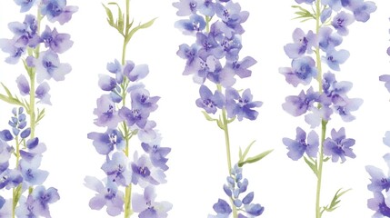 Obraz premium Abstract floral pattern, delicate lavender flowers, seamless design, for digital prints, fabric or wallpaper