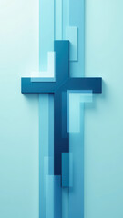 Obraz premium A modern artistic representation of a Christian cross.