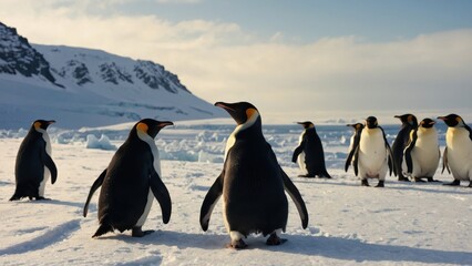 Obraz premium Penguin on Ice