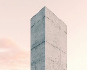Abstract Modern Structure Against Soft Pastel Sky During Sunset