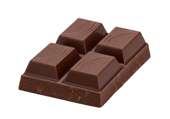 Dark chocolate on transparent background