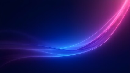 Naklejka premium Futuristic abstract background with flowing blue and purple light waves on a dark backdrop. Perfect for technology, digital themes, and modern designs