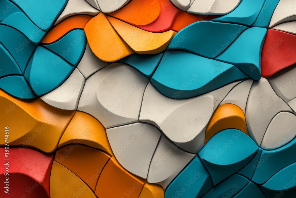 Poster a visually appealing backdrop is created by combining geometric low poly with vibrant colors and abs
