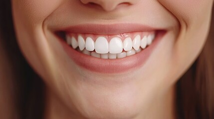 Closeup smiling person with bright white teeth in natural setting lifestyle photography cheerful vibe