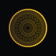 Metal Mandala on Dark Background: High-Definition Vibrant Abstract Colorful Floral with Ornamental Patterns