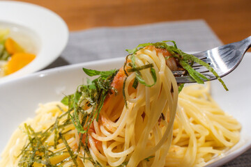 明太子と大葉の和風パスタセット