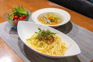 明太子と大葉の和風パスタセット