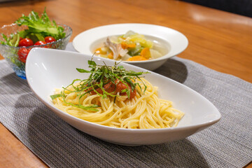 明太子と大葉の和風パスタセット