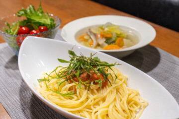 明太子と大葉の和風パスタセット