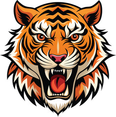 Fierce Roaring Tiger Head Mascot
