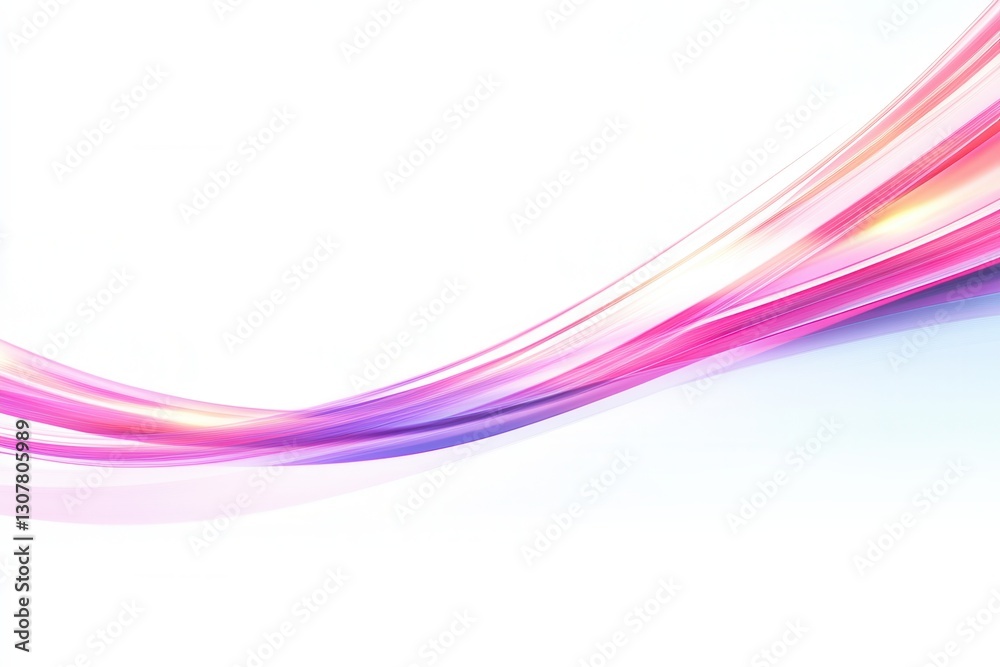 Aufkleber elegant composition of abstract glowing neon lines on white background creates a futuristic digital 