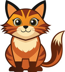 Obraz premium vector illustration of a cartoon cat