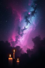 Space-Themed Mobile Wallpaper with Cosmic Apps