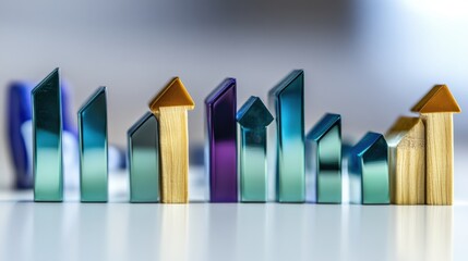 Business growth indicators office space abstract image professional environment close-up view economic analysis