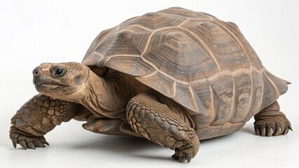 Obraz premium Aldabra Giant Tortoise On White Background