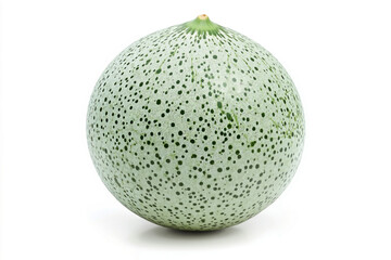 A green melon on a white background