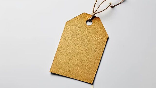 Blank Brown Kraft Paper Tag with String
