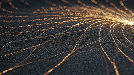 Artistic depiction of IoT devices linked by luminous lines against a dark backdrop, illustrating an intelligent network.