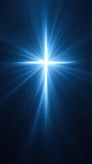 Obraz premium Image depicting a brightly shining cross with rays emanating from it on a dark background, symbolizing enlightenment or divine presence.