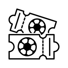 A black and white ticket icon