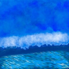 storm clouds over sea