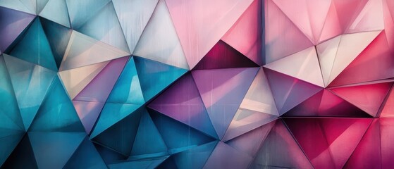 Obraz premium Colorful Geometric Abstract Pattern with Triangular Shapes