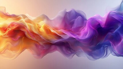 Fototapeta premium Abstract flowing fabric with vibrant colors. Soft, smooth, and dynamic curves.