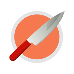 Knife vector illustration isolated on transparent background