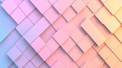 Obraz premium A modern geometric pattern featuring soft gradient colors, ideal for backgrounds in digital designs, presentations, or website layouts, It adds a contemporary touch to any creative project,
