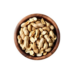 bowl of almonds isolated 