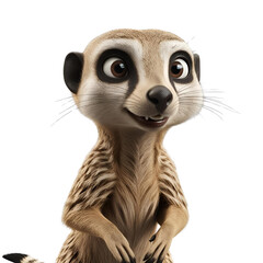close up of a meerkat isolated 