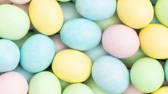 Colorful Easter egg background pan left