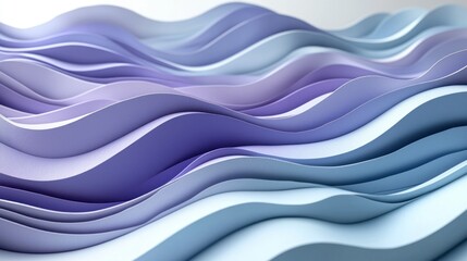 Fototapeta premium Abstract wavy layers of light blue and purple