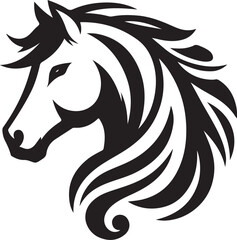 Horse head silhouette logo