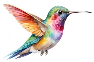 hummingbird on white background