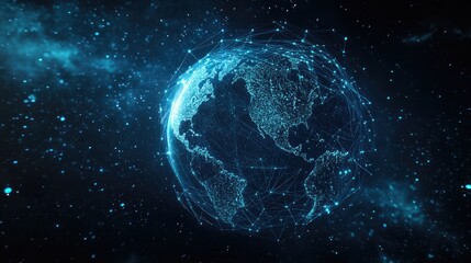Global Network, A Digital Representation of the Earth's Interconnectedness